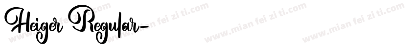 Heiger Regular字体转换